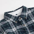 Herren Langarm Shirt Kragen Check Cotton Shirts